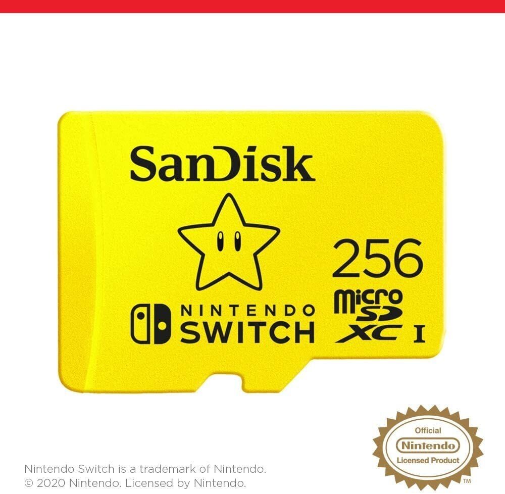 SanDisk 256GB microSDXC card for Nintendo Switch consoles up to 100 MB/s UHS-I Class 10 U3 цена и информация | Mobiiltelefonide mälukaardid | kaup24.ee