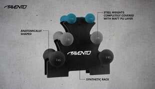 Неопреновые гантели AVENTO 42DH  2x1kg, 2x2kg, 2x3kg цена и информация | Гантели, гири, штанги | kaup24.ee