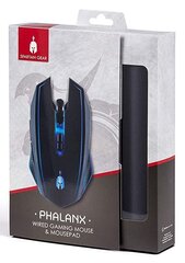 Juhtmega mängurihiir Spartan Gear Phalanx + hiirematt hind ja info | Hiired | kaup24.ee