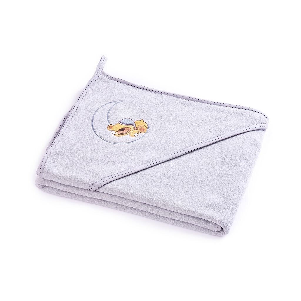 Sensillo Teddy Bear rätik, 100X100 cm, hall цена и информация | Rätikud, saunalinad | kaup24.ee