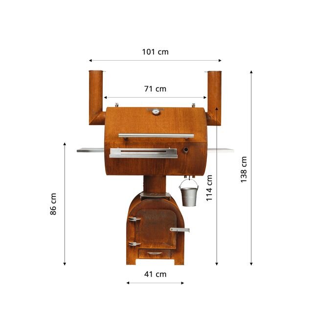 GrillSymbol BBQ suitsuahi Smoky Beast hind ja info | Suitsuahjud, tarvikud | kaup24.ee