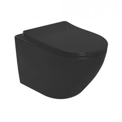 WC pott Rea Carlo Black Mat Rimless, must цена и информация | Унитазы | kaup24.ee