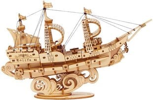 Деревянный 3D-пазл Robotime Sailing Ship, 8 лет + цена и информация | Конструкторы и кубики | kaup24.ee