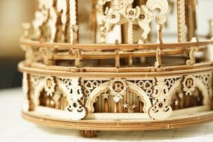 Деревянный 3D пазл - музыкальная шкатулка Robotime Romantic Carousel, от 14 лет + цена и информация | Конструкторы и кубики | kaup24.ee