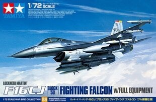 Tamiya - F-16CJ Fighting Falcon w/Full Equipment, 1/72, 60788 цена и информация | Конструкторы и кубики | kaup24.ee