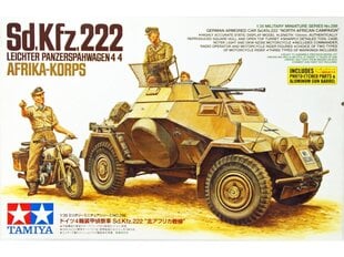 Сборная пластиковая модель Tamiya - Sd.Kfz. 222 Leichter Panzerspähwagen 4x4 Afrika-Korps, 1/35, 35286 цена и информация | Конструкторы и кубики | kaup24.ee