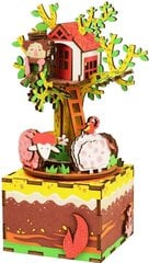 Деревянный 3D пазл - музыкальная шкатулка Robotime Tree House, 14 лет + цена и информация | Конструкторы и кубики | kaup24.ee