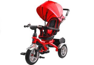 Детский трехколесный велосипед с крышей PRO500 красный цена и информация | Трехколесные велосипеды | kaup24.ee