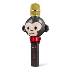 Микрофон караоке с колонкой Maxlife Animal MX-100 Bluetooth 4.0 / 5Вт / голосовой модулятор / черный цена и информация | Микрофоны | kaup24.ee