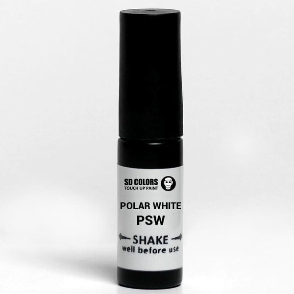 SD COLORS POLAR WHITE PSW HYUNDAI New Touch Up Paint 5ML REPAIR SCRATCH CHIP BRUSH COLOR CODE PSW POLAR WHITE hind