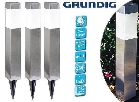 LED lamp Grundig, 3 tk. hind ja info | Aia- ja õuevalgustid | kaup24.ee