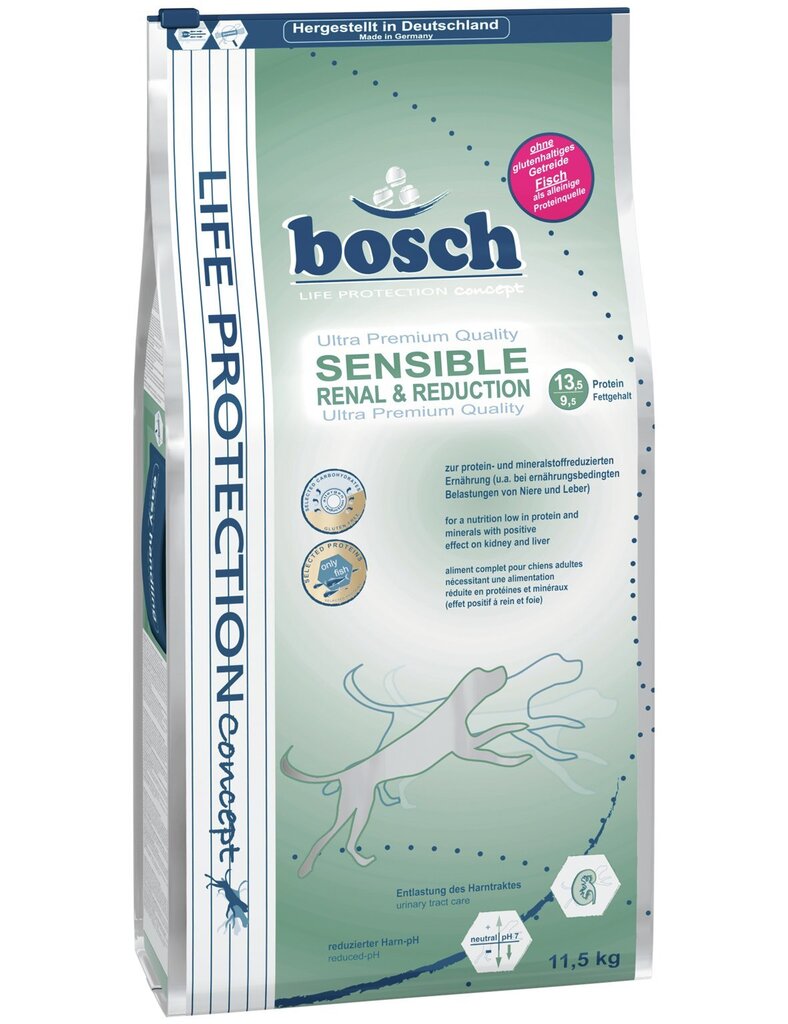 Bosch Petfood Plus Sensible Renal & Reduction täiskasvanud koertele, 11,5 kg цена и информация | Kuivtoit koertele | kaup24.ee