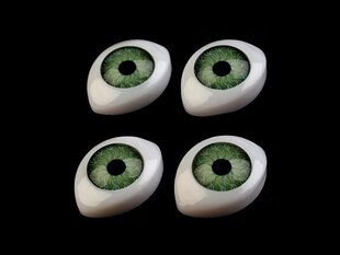 Ovaalsed nuku silmad, 12x17 mm, rohelised hind ja info | Aplikatsioonid, dekoratsioonid, kleebised | kaup24.ee