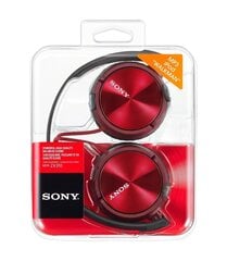 Juhtmega kõrvapealsed kõrvaklapid Sony, MDRZX310R.AE, punane hind ja info | Kõrvaklapid | kaup24.ee