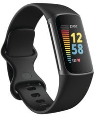 Умный браслет Fitbit Charge 5, чёрный цена и информация | Фитнес-браслеты | kaup24.ee
