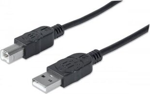 Manhattan USB kaabel 2.0 AM-BM 5m hind ja info | Kaablid ja juhtmed | kaup24.ee