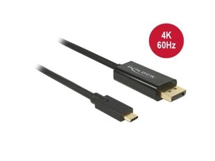 Delock 85256, USB-C/DP, 2 м цена и информация | Кабели и провода | kaup24.ee