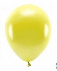Эко воздушные шары 30 см 10 шт, желтые блестящие цена и информация | Шарики | kaup24.ee