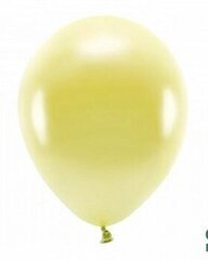 Ökoõhupallid, 30 cm, 10 tk, kollased, väheläikivad hind ja info | Õhupallid | kaup24.ee