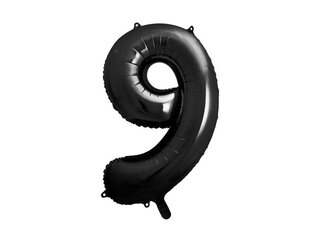 Воздушный шарик из фольги Номер «0» 86 ​​см, черный цена и информация | Шарики | kaup24.ee