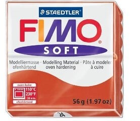 Modelleerimismass Fimo Soft punane (Indian red) 56g hind ja info | Kunstitarbed, voolimise tarvikud | kaup24.ee