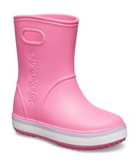 Детские резиновые сапоги Crocs Crocband Rain Boot 205827*6QM, розовые 191448410497 цена и информация | Резиновые сапоги детские | kaup24.ee