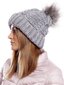Kaabliõmblusega müts tumehallis värvitoonis hind ja info | Naiste mütsid ja peapaelad | kaup24.ee