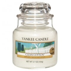 Ароматическая свеча Yankee Candle Clean Cotton, 105 г.  цена и информация | Свечи, подсвечники | kaup24.ee