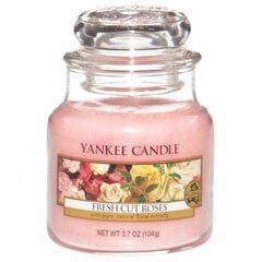 Свеча Yankee Candle Fresh Cut Roses 104 г цена и информация | Подсвечники, свечи | kaup24.ee