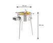 Gaasigrill Wok Burner Set PRO-545, 85x54 cm, hall hind ja info | Grillid | kaup24.ee