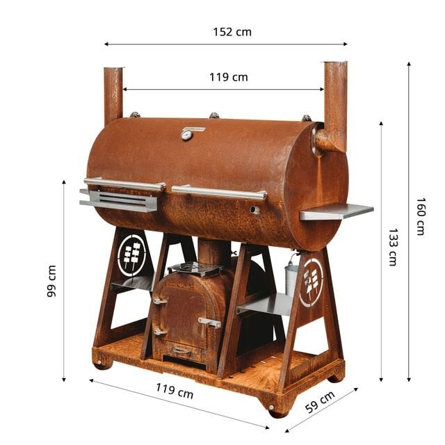 GrillSymbol BBQ-suitsuahi Smoky Beast XL цена и информация | Suitsuahjud, tarvikud | kaup24.ee