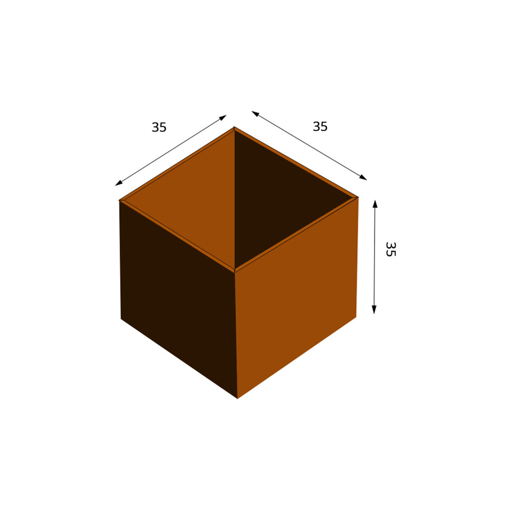 GrillSymbol Cor-Ten terasest lillepott Fiora M цена и информация | Dekoratiivsed lillepotid | kaup24.ee