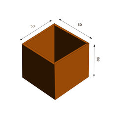 GrillSymbol Cor-Ten terasest lillepott Clara L цена и информация | Вазоны | kaup24.ee