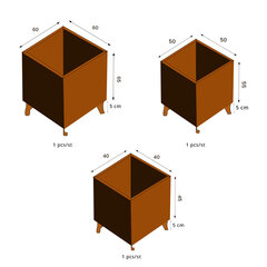 GrillSymbol Cor-Ten terasest Lillepottide kmpl – Fat Ballerina цена и информация | Вазоны | kaup24.ee