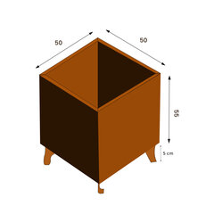 GrillSymbol Cor-Ten terasest lillepott Fat Ballerina L hind ja info | Dekoratiivsed lillepotid | kaup24.ee