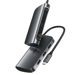 Ugreen CM212 jaotur USB-C kuni HDMI 4K, 3x USB 3.0, Typ-C, RJ45 цена и информация | Кабели и провода | kaup24.ee