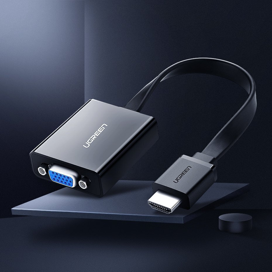 Ugreen HDMI - VGA micro USB adapter hind ja info | USB jagajad, adapterid | kaup24.ee