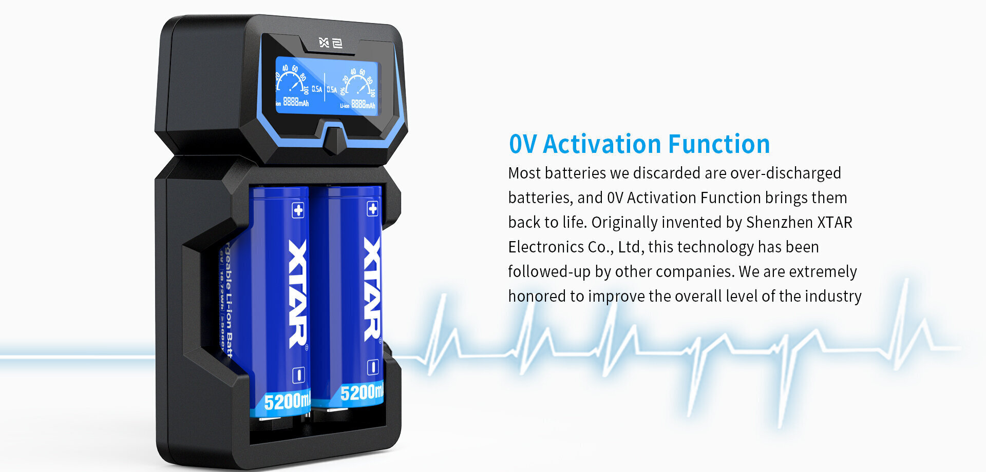 Akulaadija XTAR X2, Li -ion / Ni - MH kiirlaadimine LCD -ekraaniga, 2A hind ja info | Akulaadijad | kaup24.ee