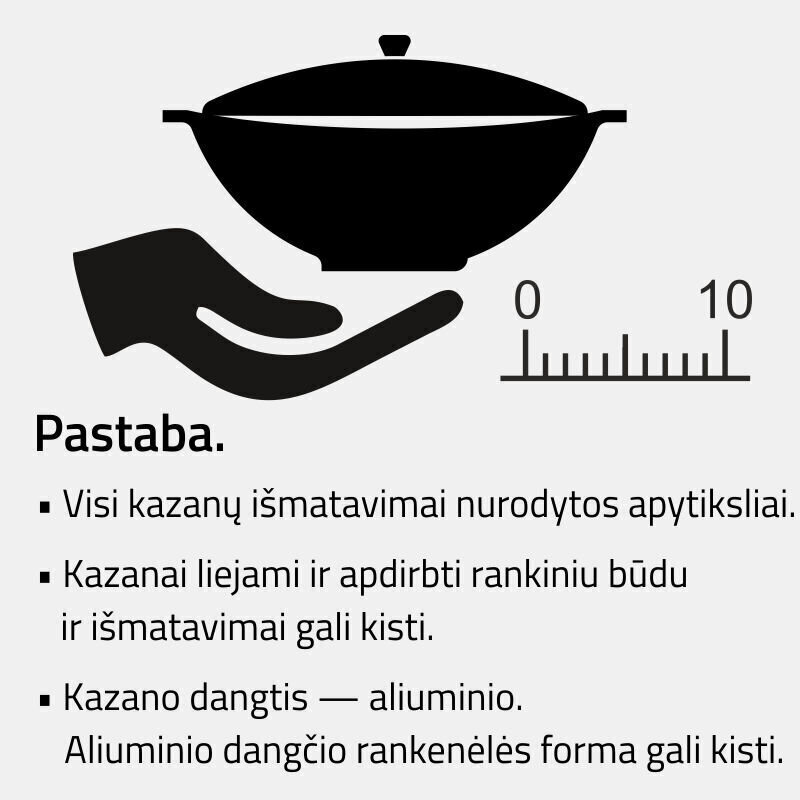 Usbeki kastrul kaanega-pann, 6l, DKP6 hind ja info | Potid ja kiirkeedupotid | kaup24.ee