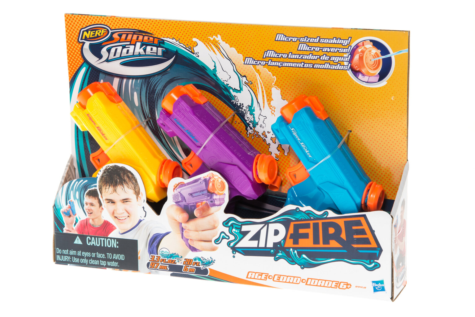 Veepüstol Nerf Soaker Zipfire, 3 tk цена и информация | Mänguasjad (vesi, rand ja liiv) | kaup24.ee