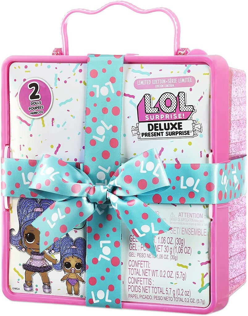 LOL Surprise! Deluxe Present Surprise Slumber Party - limited edition - 2 nukku komplektis (pidžaamapidu) hind ja info | Tüdrukute mänguasjad | kaup24.ee