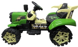 Elektriline traktor haagisega, roheline hind ja info | Laste elektriautod | kaup24.ee