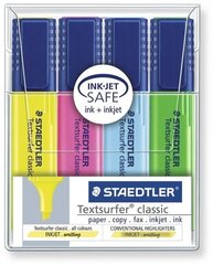 Tekstimarkerite komplekt STAEDTLER Textsurfer Classic, 4 värvi hind ja info | Kirjutusvahendid | kaup24.ee