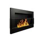 Biokamin seinale-sisseehitatav Bioheat 650x400 Black GLASS hind ja info | Kaminad | kaup24.ee