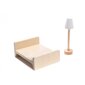 Puidust nukumaja MDF, LED-valgustite ja mööbliga, 78 cm hind ja info | Tüdrukute mänguasjad | kaup24.ee