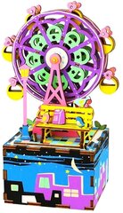 Деревянный 3D пазл - музыкальная шкатулка Robotime Колесо обозрения, 14 лет + цена и информация | Конструкторы и кубики | kaup24.ee