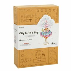 Деревянный 3D пазл - музыкальная шкатулка Robotime City In The Sky, 14 лет + цена и информация | Конструкторы и кубики | kaup24.ee