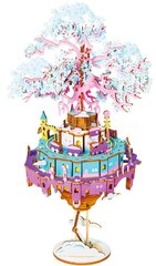 Деревянный 3D пазл - музыкальная шкатулка Robotime City In The Sky, 14 лет + цена и информация | Конструкторы и кубики | kaup24.ee