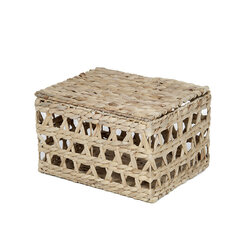 Плетеная коробка из водного гиацинта 35x29 см цена и информация | Ящики для вещей | kaup24.ee