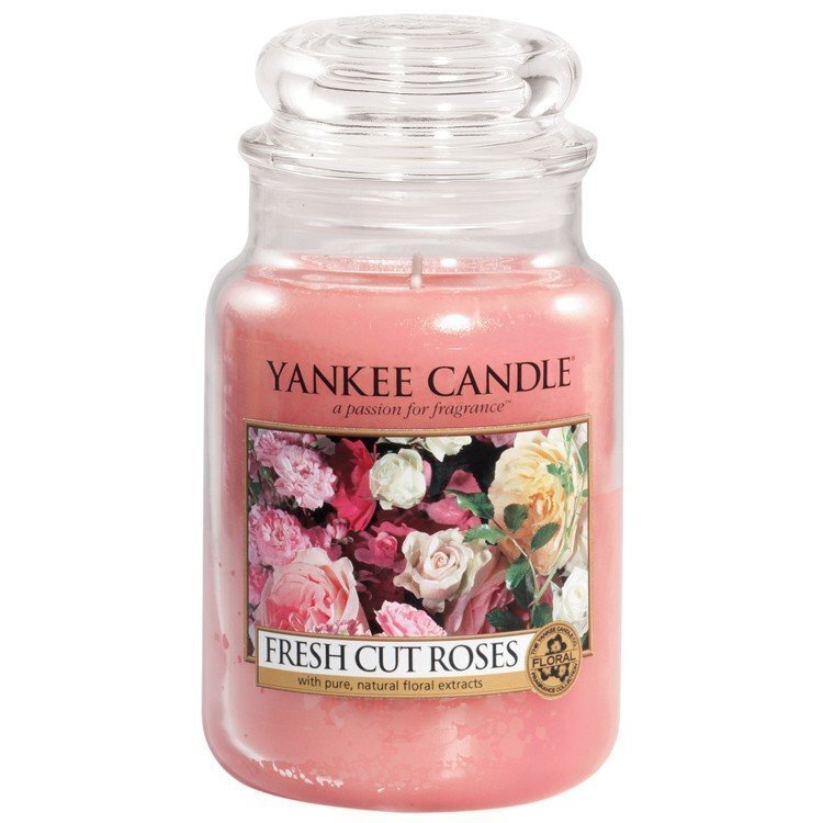 Yankee Candle Large Jar küünal Fresh Cut Roses 623 g цена и информация | Küünlad, küünlajalad | kaup24.ee